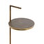 Light en Living Bijzettafel Ø26x76 cm LEDA travertin zand+donker bruin-brons