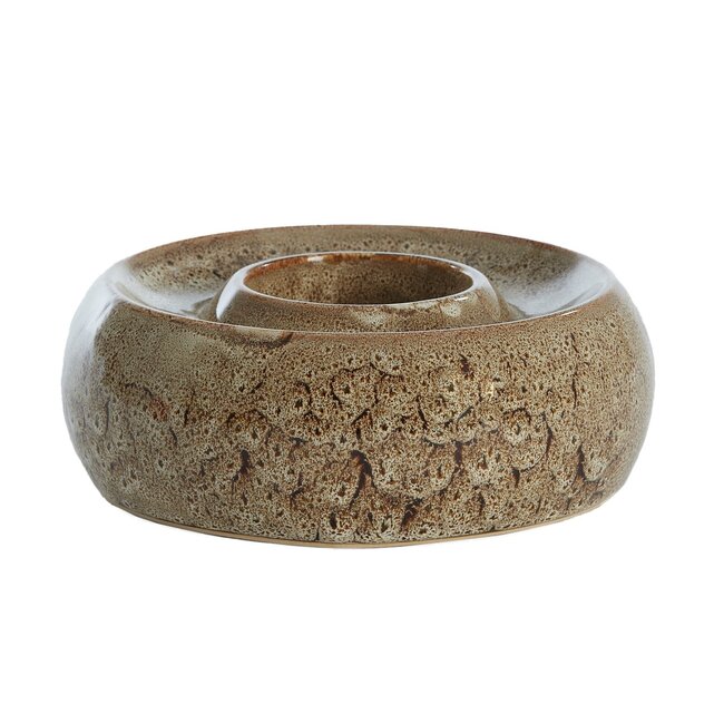 Light en Living Theelichthouder Ø20,5x7,5 cm OTHONI keramiek bruin