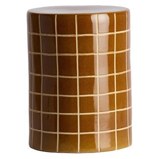 Light en Living Bijzettafel Ø33x44 cm MAUCHO keramiek cognac+crème