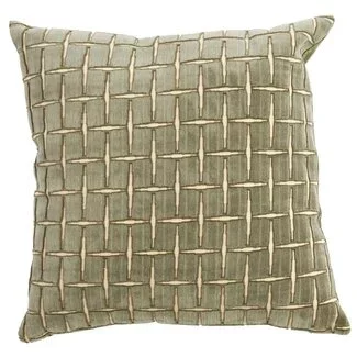 Light en Living Kussen 45x45 cm ROMAIN groen-wit