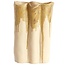 Light en Living Vaas deco 26x14x40 cm FLOVILLA keramiek crème+olijf groen
