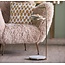Light en Living Bijzettafel Ø26x76 cm LEDA marmer wit+antiek brons