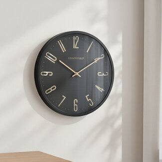 Countryfield Wandklok Copper 3D L Zwart / Grijs Ø 50 cm