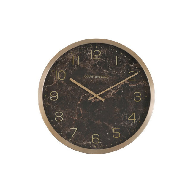Countryfield Wandklok Copper L goud/bruin marmer