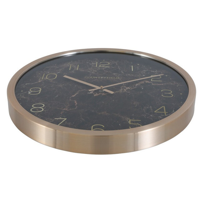 Countryfield Wandklok Copper M goud/bruin marmer Ø 40 cm