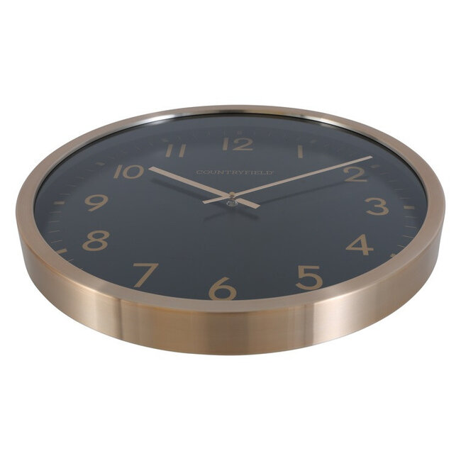 Countryfield Wandklok Copper M zwart goud Ø 40 cm