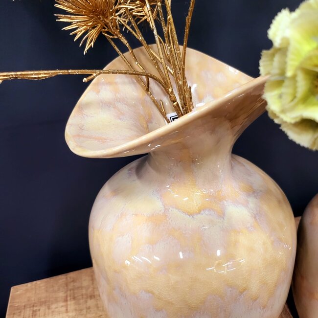 Light en Living Vaas deco Ø19,5x33 cm MARILLO keramiek light peach