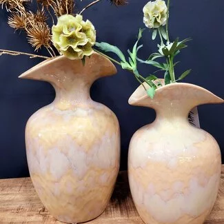 Light en Living Vaas deco Ø19,5x33 cm MARILLO keramiek light peach