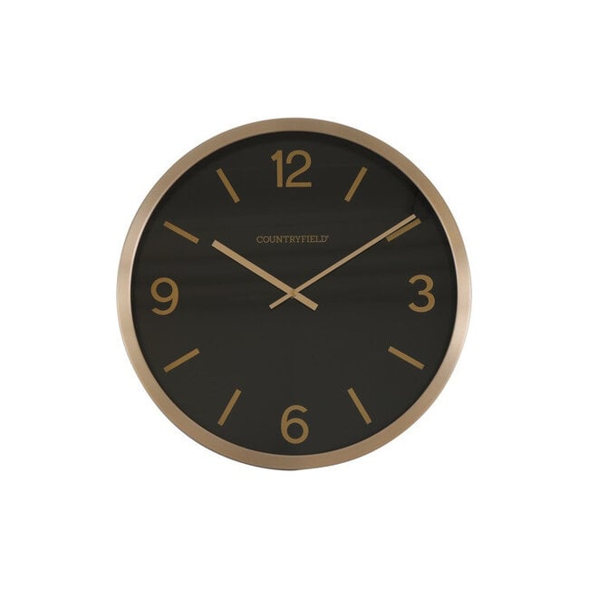 Countryfield Wandklok Copper M zwart / goud Ø 40 cm