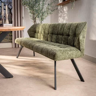 WoonStijl Eetkamerbank Raster 180 cm Hoven groen