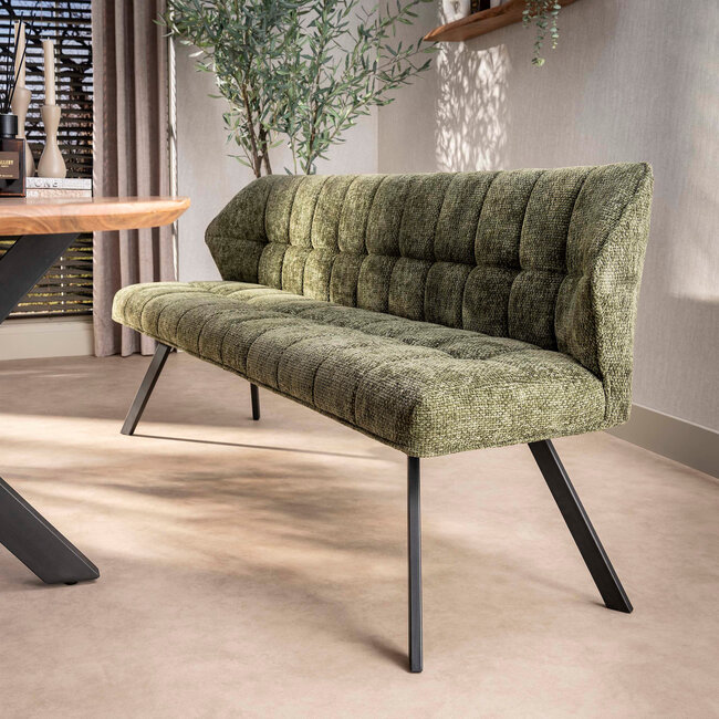 WoonStijl Eetkamerbank Raster 180 cm Hoven groen