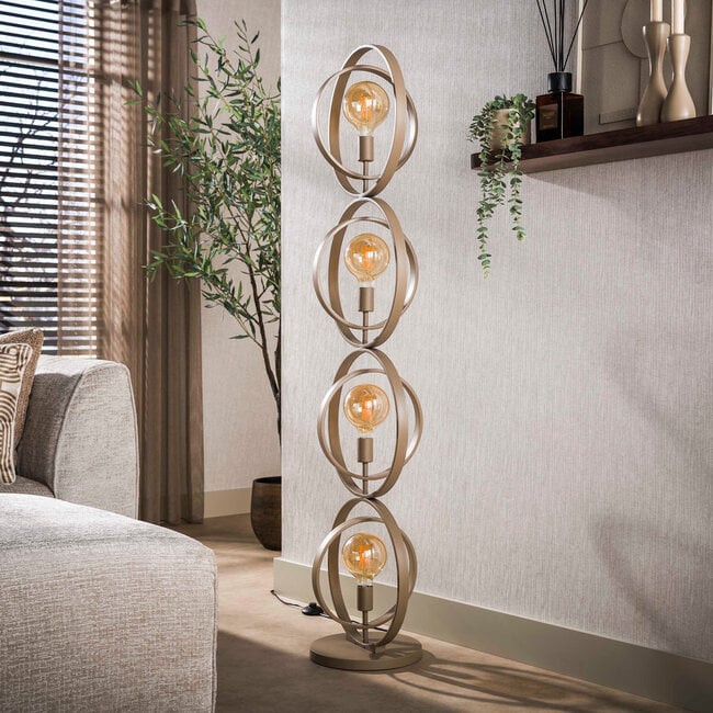 WoonStijl Vloerlamp Turn Around 4-lichts beige