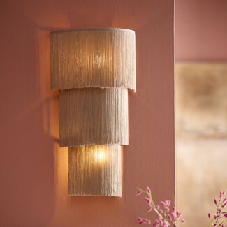 Light en Living Wandlamp 2L 33x14x55 cm MALAIKA taupe