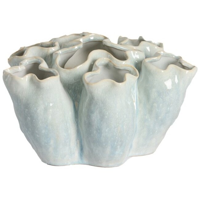 Light en Living Vaas deco Ø28x38 cm ZELATA keramiek crème+taupe