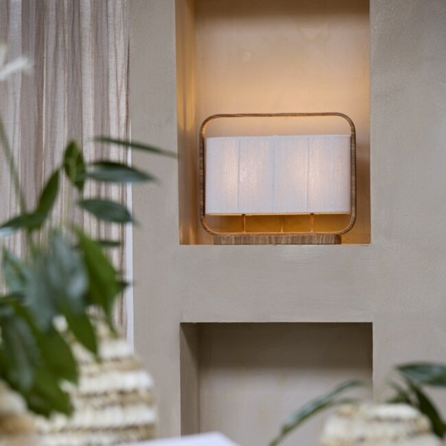 Light en Living Tafellamp  45x15x37,5 cm LECCE houtprint + touw naturel