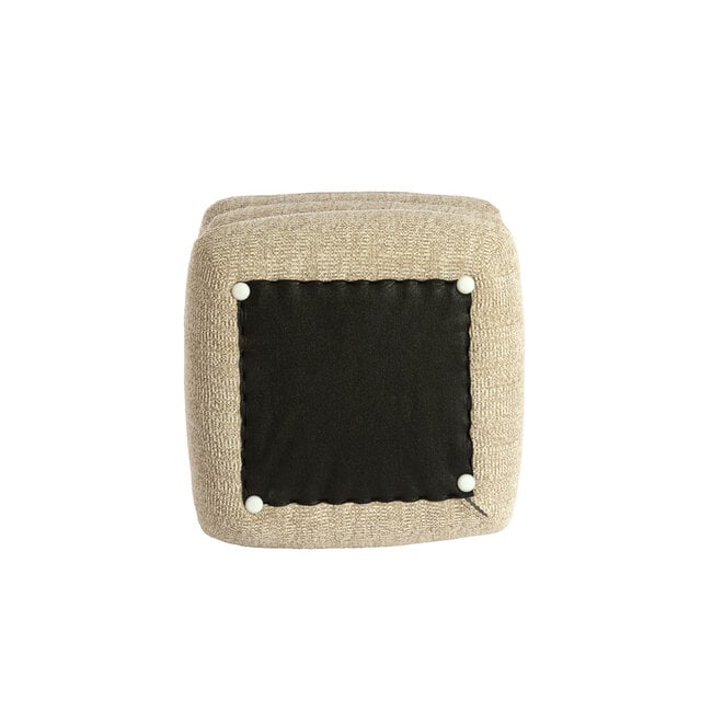 Light en Living Poef 44,5x44,5x44,5 cm LAURIE zand - crème