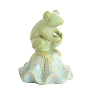 Light en Living Ornament Ø15,5x19,5 cm FROSCH keramiek lichtgroen+lichtblauw