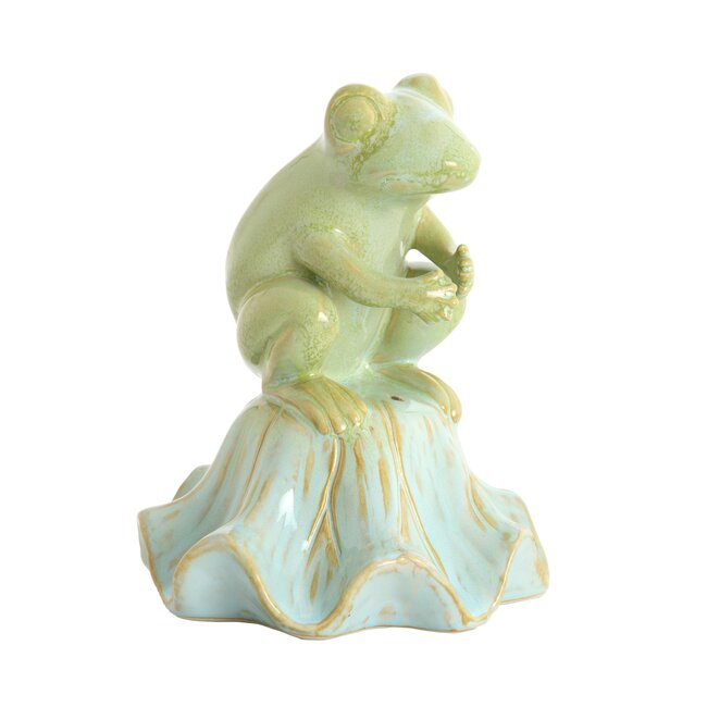 Light en Living Ornament Ø15,5x19,5 cm FROSCH keramiek lichtgroen+lichtblauw