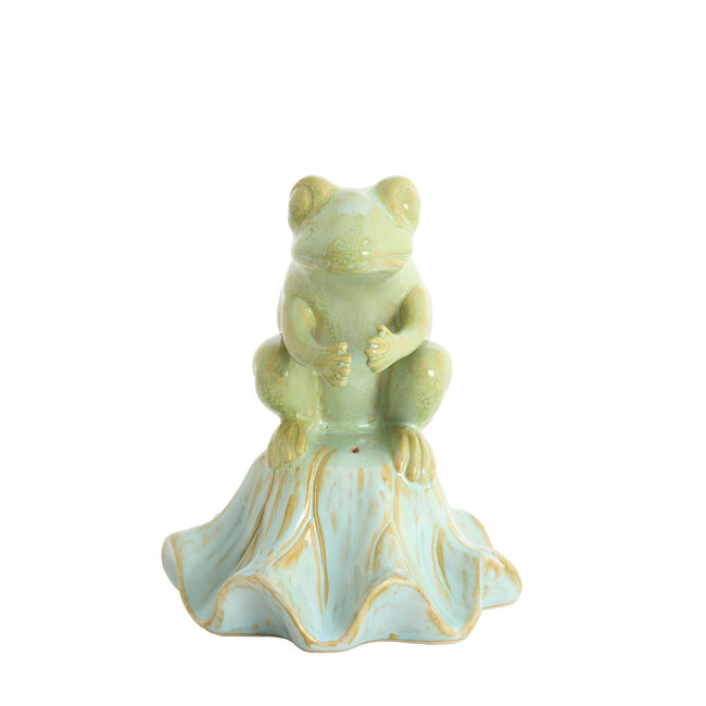 Light en Living Ornament Ø15,5x19,5 cm FROSCH keramiek lichtgroen+lichtblauw