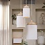 Light en Living Hanglamp Ø22x41,5 cm DANIA hout print naturel+touw crème
