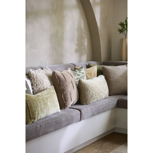Light en Living Kussen  45x45 cm COMBARRO lichtbruin