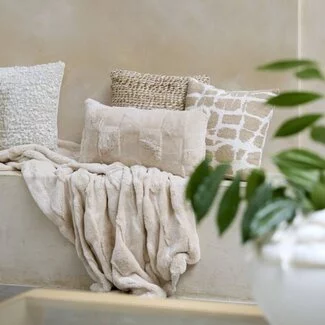Light en Living Kussen 60x30 cm COMBARRO crème
