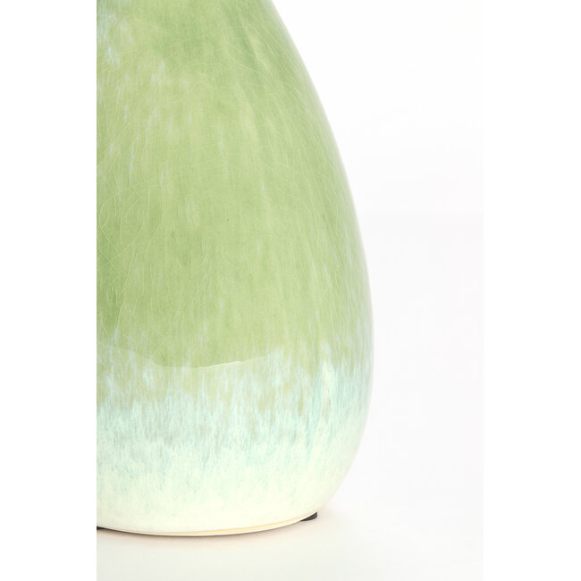 Light en Living Vaas deco Ø14x24 cm CULLA keramiek groen+lichtblauw