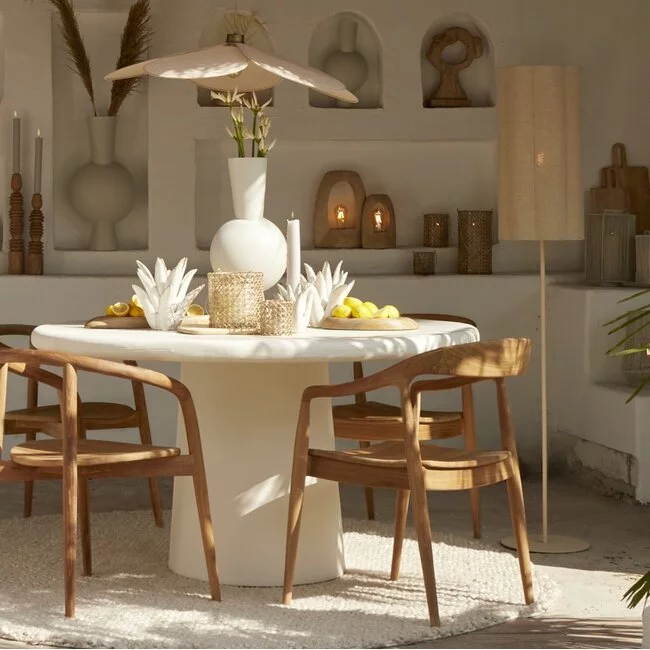 Light en Living Vloerlamp Ø30x165 cm FRINGE naturel+crème