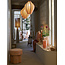 Light en Living Pot deco op voet Ø44x53 cm KARUNA hout+mat crème