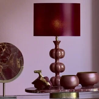 Light en Living Lampenkap rond 30x30x21 cm IMANI bordeaux