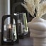 Light en Living Windlicht Ø21,5x35 cm ANOSY glas helder+hout mat d bruin