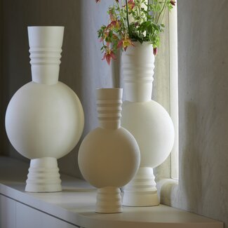 Light en Living Vaas deco  Ø21X60 cm KAVANSI mat creme