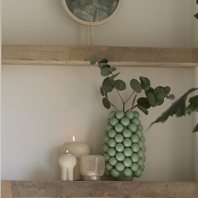 Light en Living Vaas deco Ø18X28 cm BOYANG keramiek mat mintgroen