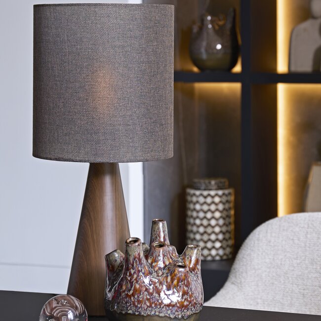 Light en Living Lampvoet Ø13,5X33,5 cm DINAN houtprint donkerbruin