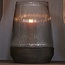 Light en Living Windlicht Ø18X26 Cm MINAS glas Rib helder+hout donkerbruin
