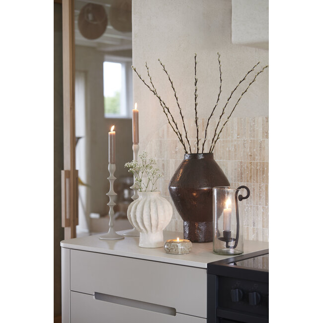 Light en Living Windlicht 17X13X28,5 cm DOLEGA glas helder+donkerbruin