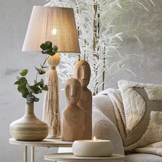 Light en Living Tafellamp Ø31x70 cm ESPINO  crème+naturel