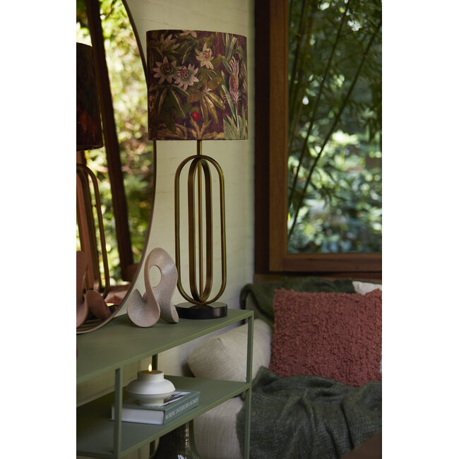 Light en Living Lampenkap ovaal recht smal 38-17,5-28 cm PASSION paars