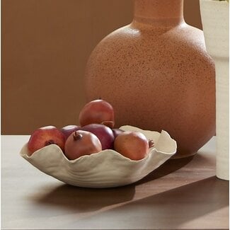 Light en Living Schaal 34x31x11 cm BANDA keramiek crème