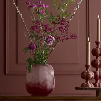 Light en Living Vaas Ø23x24 cm PACENGO glas koraal-licht roze