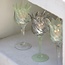 Light en Living Theelicht op voet Ø9,5x24 cm FLORA glas helder+mt mint groen