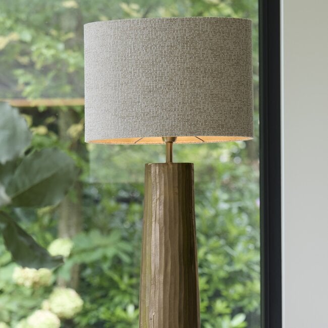 Light en Living Kap ovaal recht smal hoog 45-21-32 cm RIF  zand
