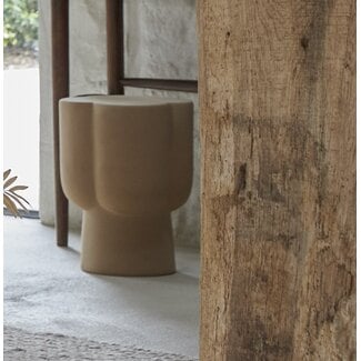 Light en Living Sidetable Ø34,5X45 cm JUNTO keramiek mat zand