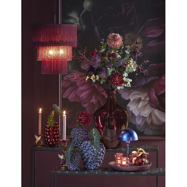 Light en Living Vaas deco Ø20X22,5 cm BERRIES keramiek donkerblauw