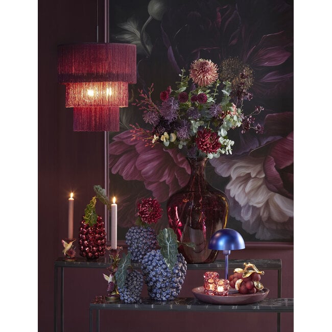 Light en Living Vaas deco Ø15X17,5 cm BERRIES keramiek donkerblauw