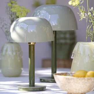 Light en Living Tafellamp Ø25x37 cm MARIVET olijf  groen+licht groen