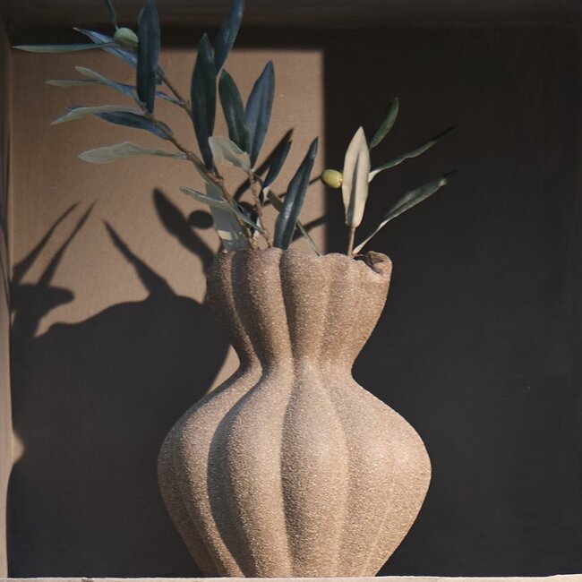 Light en Living Vaas deco Ø20,5x24,5 cm SILLIAN keramiek mat bruin