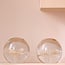 Light en Living Ornament Ø8x8 cm FLOWER glas lichtroze+groen