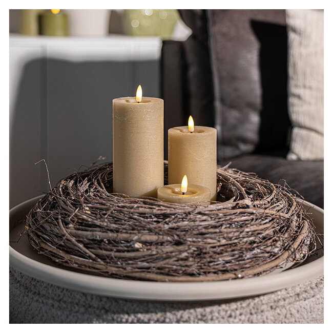 Countryfield LED Licht Kaars Lyon beige - Diverse maten