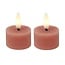 Countryfield Theelicht rustiek Ø4CM LED Lyon roze - set van 2